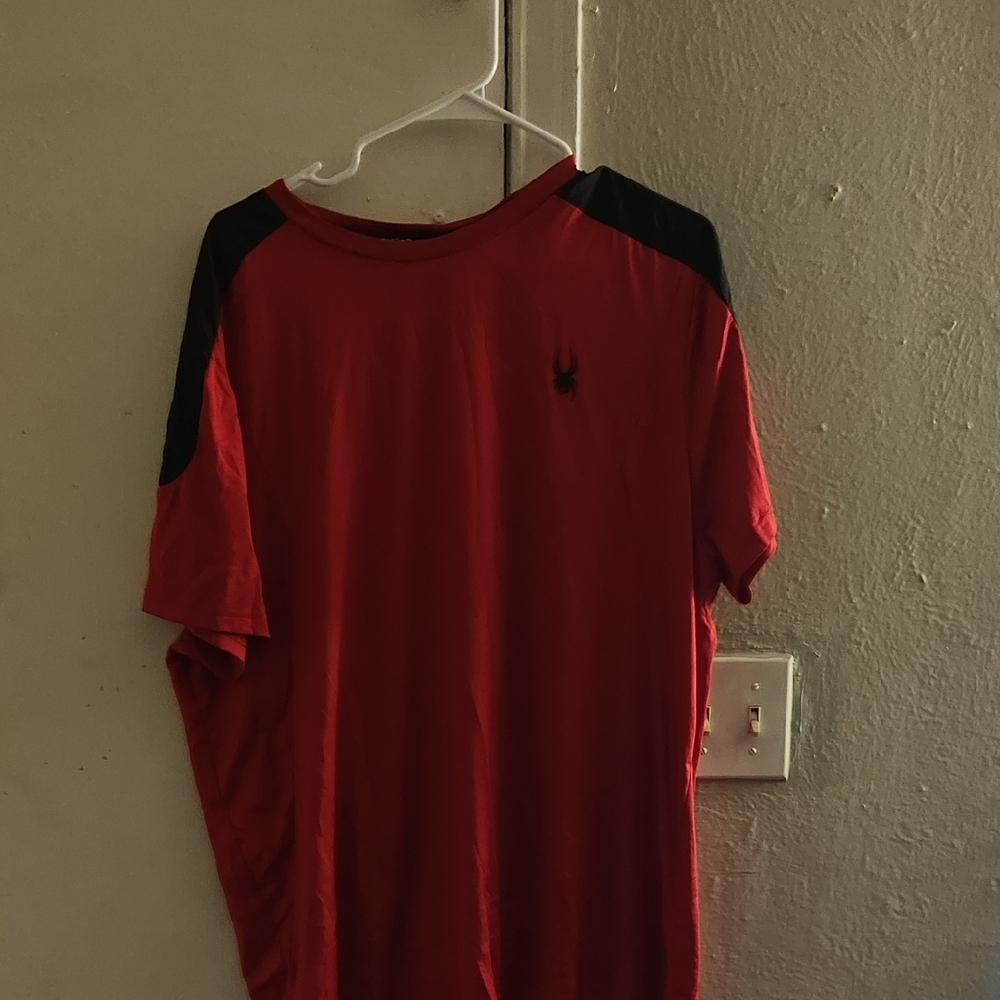 Spyder Red and Black Short Sleeve Tee